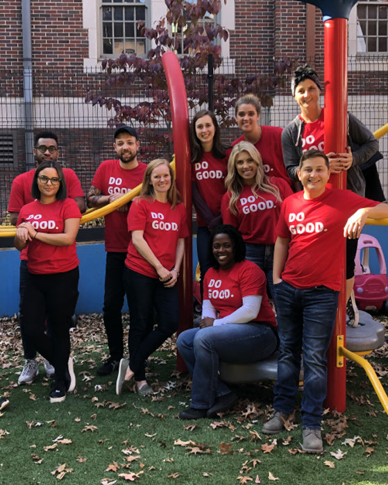 people with do good t shirts on